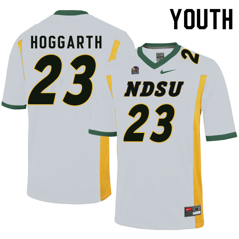 Youth #23 Ben Hoggarth North Dakota State Bison College Football Jerseys Sale-White